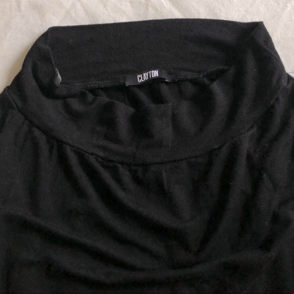 clayton maxi black skirt with slit
